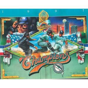 POSTERS MEMORABILIA MARLINS WORLD SERIES CHAMPION 1997
